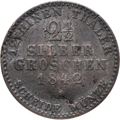 купить Пруссия 2 1/2 серебряных гроша 1842