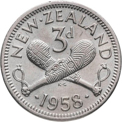 купить Новая Зеландия 3 пенса (pence) 1958