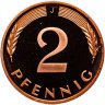 Купить Германия 2 пфеннига (pfennig) 1995 J