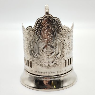 купить Подстаканник "Советский космос", мНЦ (медь-никель-цинк), Кольчугинский завод цветных металлов, СССР, 1960-1990 гг.