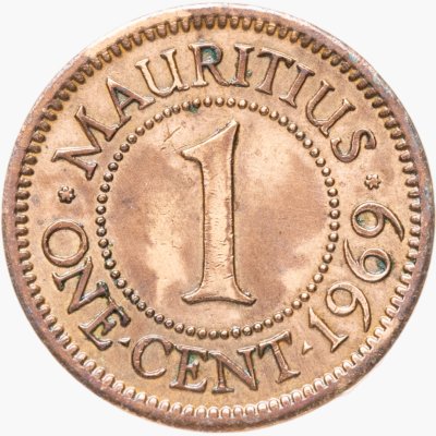 купить Маврикий 1 цент (cent) 1969