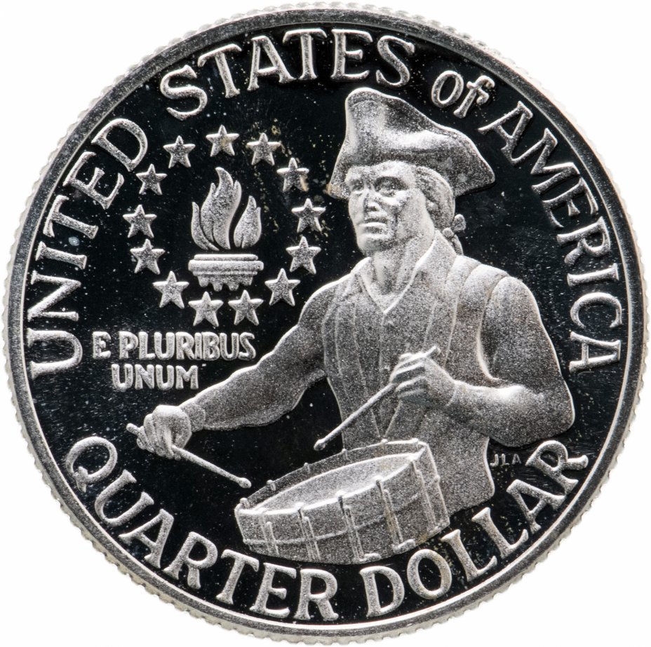 купить США 1/4 доллара (квотер, 25 центов) 1976 S "200 лет независимости США (барабанщик)"
