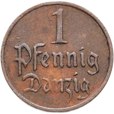 купить Данциг 1 пфенниг (pfennig) 1929