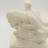 Купить Скульптура "Красноармеец на коне" (из одноименного чернильного прибора), ангидрит, резьба, СССР, 1940-1950 гг.