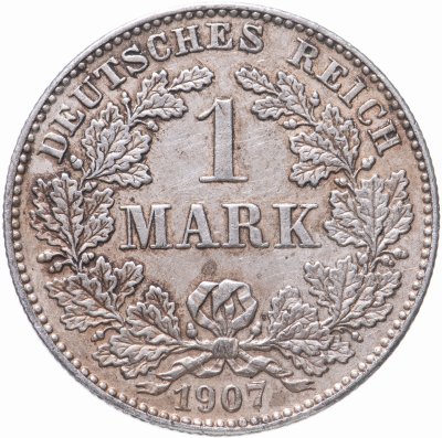купить Германия 1 марка (mark) 1907 G знак монетного двора: "G" - Карлсруэ