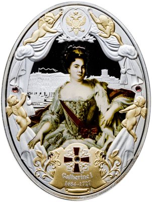 купить Остров Ниуэ 5 долларов 2014 "Российские Императоры - Екатерина I" в футляре с сертификатом