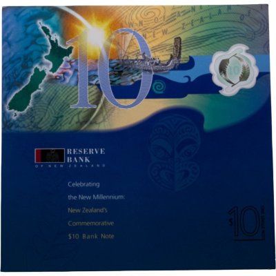 купить Новая Зеландия 10 долларов 2000 года (Pick 190b) с надпечаткой в Буклете