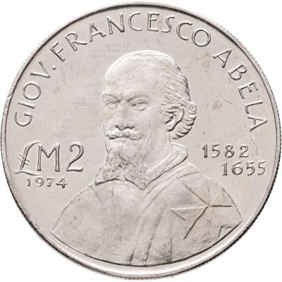 купить Мальта 2 лиры (liri) 1974 "Джованни Франческо Абела"