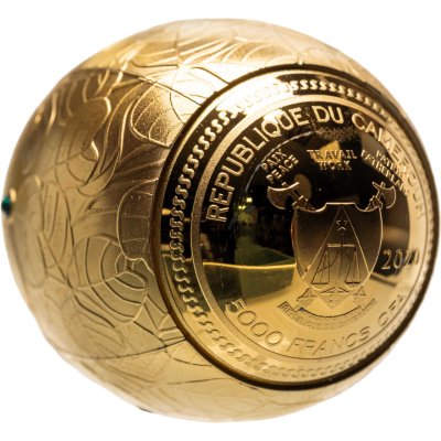 купить Камерун 5000 франков 2020 "Яйцо Фаберже лист клевера позолота" в футляре, с сертификатом