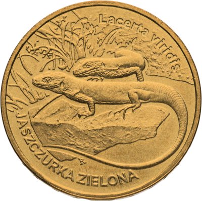купить Польша 2 злотых (zlote) 2009 Всемирная природа - Зелёная ящерица