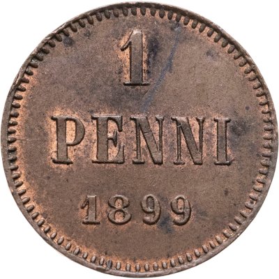 купить 1 пенни 1899, монета для Финляндии