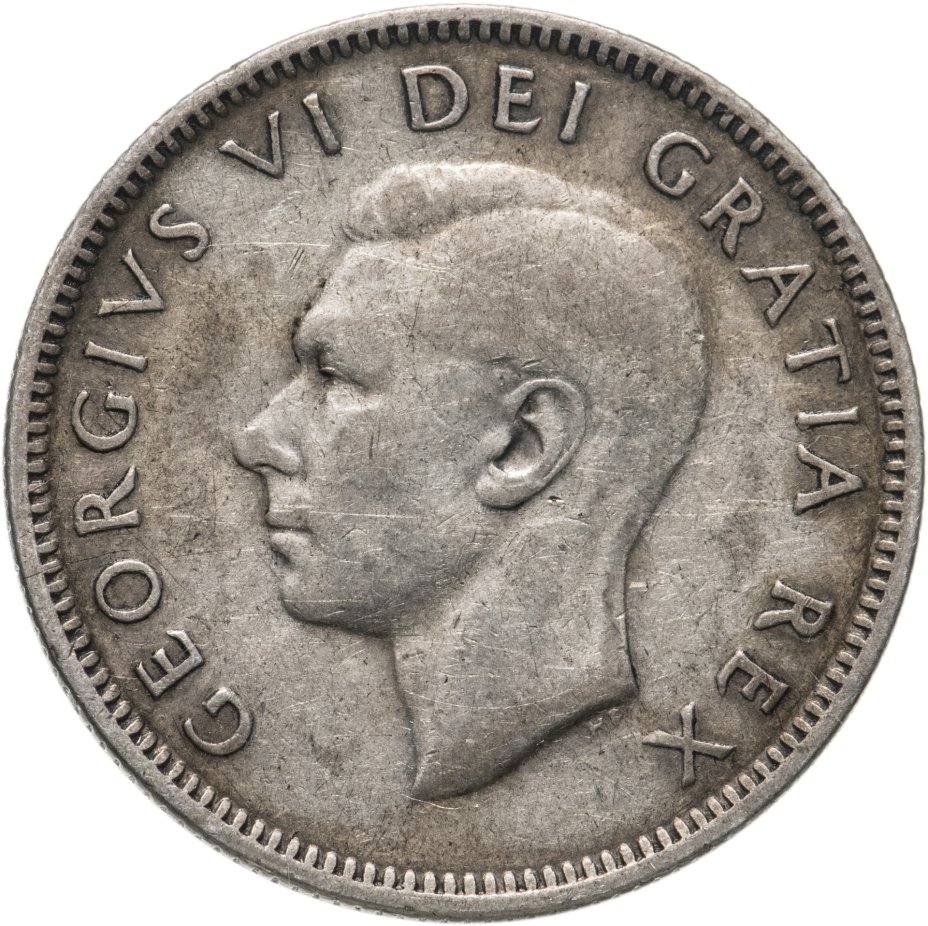 Монета Канада 25 центов (квотер, cents) 1951 стоимостью 560 руб.