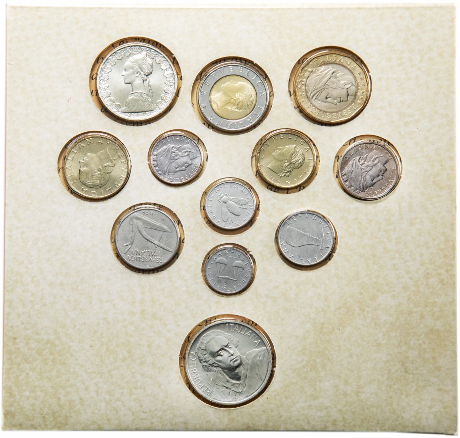 купить Италия набор монет 1999 "250 лет со дня рождения Витторио Альфьери" (12 монет в буклете)