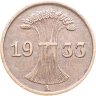 Купить Германия 1 пфенниг (рейхспфенниг) 1933, знак монетного двора "A" — Берлин