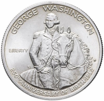 купить США 50 центов 1982 "250 лет со дня рождения Джорджа Вашингтона"