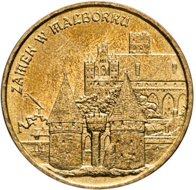 купить Польша 2 злотых 2002 "Памятники Польши - Замок Мариенбург"