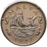 Купить Мальта 10 центов 1972 в конверте с маркой