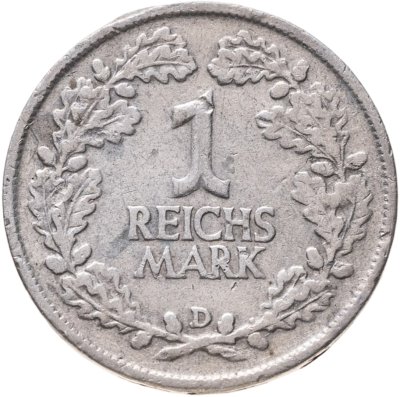 купить Германия 1 рейхсмарка (reichsmark) 1925 "D"