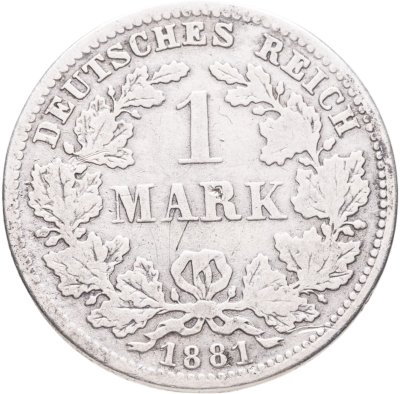 купить 1 марка 1875 D знак монетного двора: "D" - Мюнхен Германия