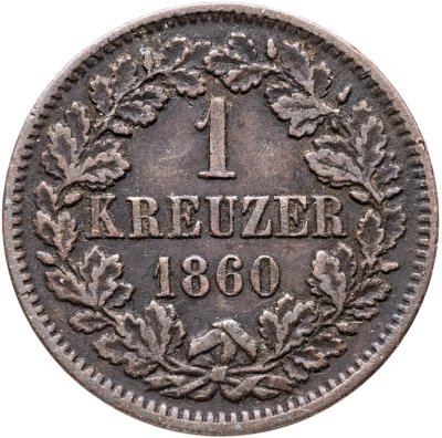купить Германия, Баден 1 крейцер (kreuzer) 1860