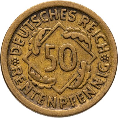 купить Германия 50 рентенпфеннигов 1924 D