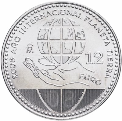 купить Испания 12 евро 2008 "Международный год планеты Земля"