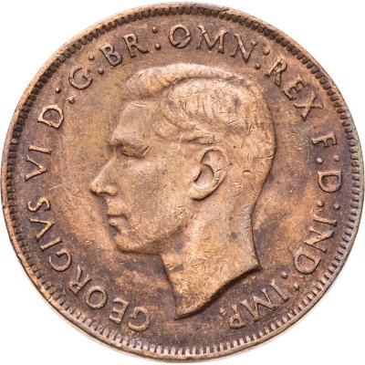 купить Австралия 1 пенни (penny) 1947 без точки