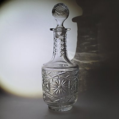 купить Графин (штоф) с цветочным декором, хрусталь, алмазная грань, СССР, 1970-1990 гг.