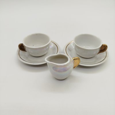 купить Сервиз детский (кукольный) на две персоны, фарфор, золочение, люстр, ГДР, 1960-1980 гг.