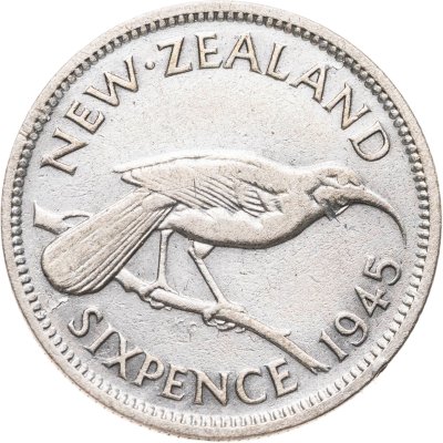 купить Новая Зеландия 6 пенсов (pence) 1945