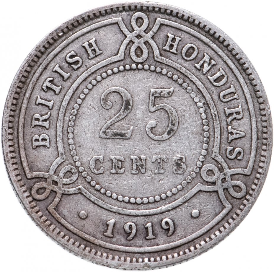 купить Британский Гондурас 25 центов (cents) 1919
