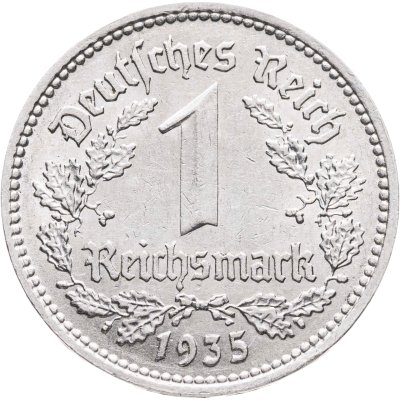 купить Германия, Третий рейх 1 рейхсмарка (reichsmark) 1935 A