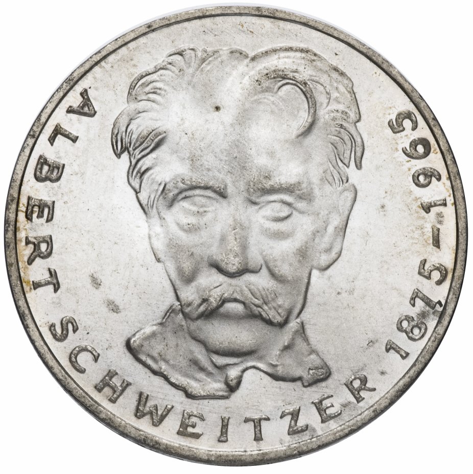купить Германия 5 марок 1975 "100 лет со дня рождения Альберта Швейцера"