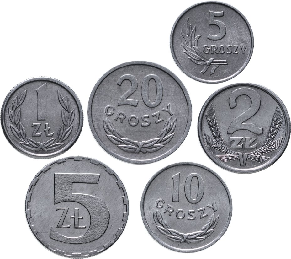 купить Польша набор 6 монет 1962-1989 годов