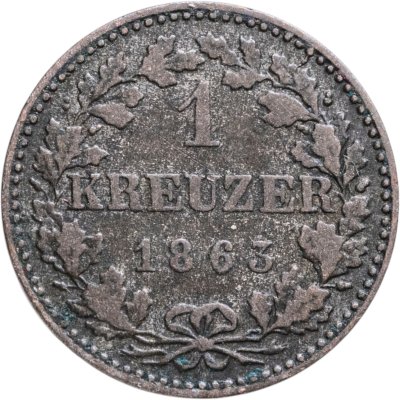 купить Германия, Вольный город Франкфурт 1 крейцер 1863