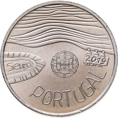 купить Португалия 5 евро 2019 "Море нарисованное ребенком"