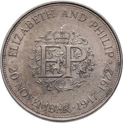 купить Великобритания 25 пенсов (pence) 1972 "Королевская серебряная свадьба"