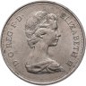 Купить Великобритания 25 пенсов (pence) 1972 "Королевская серебряная свадьба"