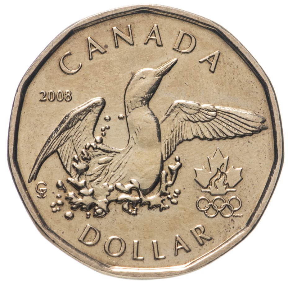 Канада 1. Монета 1 доллар Канада. Канада, 1 доллар, 2008. Монета Olympic 1 доллар. 1 Канадский доллар монета.
