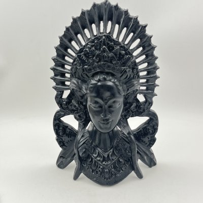 купить Маска декоративная (настенный декор) "Женский бюст", композитный материал, тонировка, Индонезия, 1990-2000 гг.