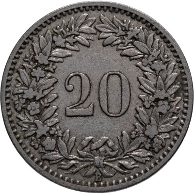 купить Швейцария 20 раппенов (rappen) 1894