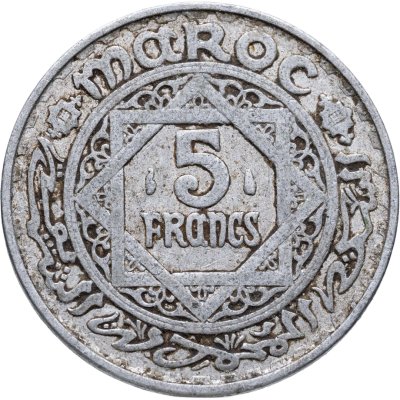 купить Французское Марокко 5 франков (francs) 1951