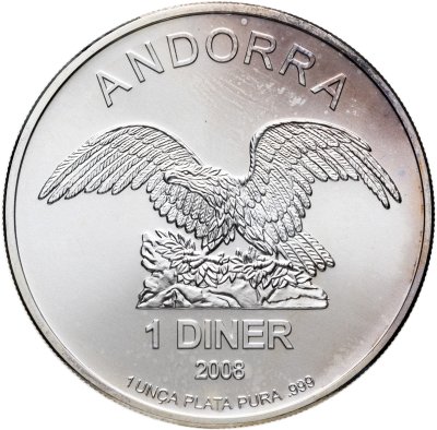 купить Андорра 1 динер 2008 "Золотой орел"