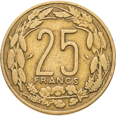 купить Экваториальная Африка и Камерун 25 франков (francs) 1970