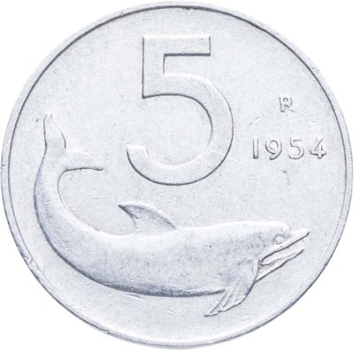купить Италия 5 лир 1954