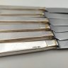 Купить Набор из шести ножей с четырехгранными ручками, "M. Bernard & Co / Duracut”, сталь, латунь, серебрение, Великобритания, 1930-1950 гг.
