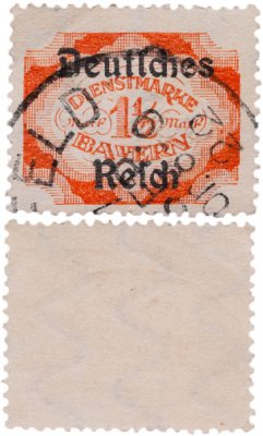 купить Германия, Веймарская республика, Бавария 1 1/2 марки 1920 Dienstmarke