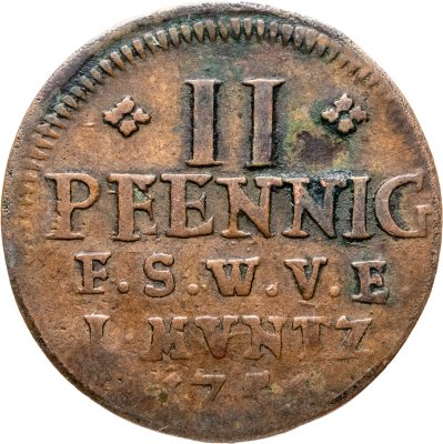 купить Германия, Герцогство Саксен-Веймар-Эйзенах 2 пфеннига 1756