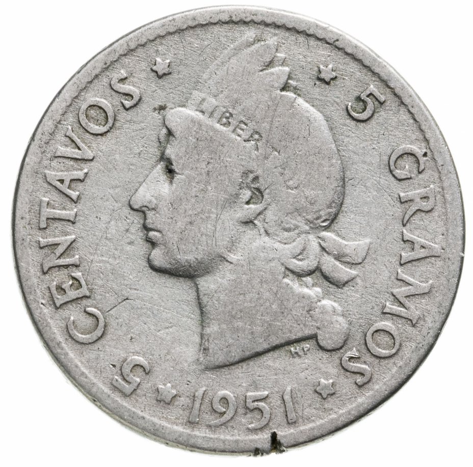купить Доминиканская республика 5 сентаво (centavos) 1951