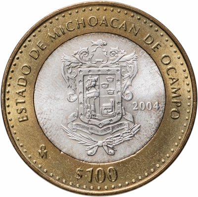 купить Мексика 100 песо (pesos) 2004 "180 лет Федерации - Мичоакан"